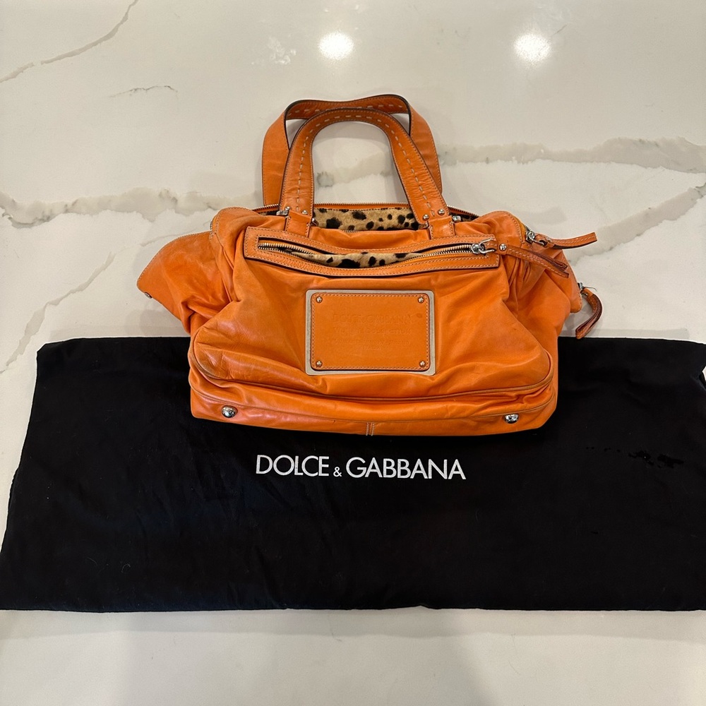 Vintage Dolce & Gabbana Miss Silky Leather Bag (with duster)